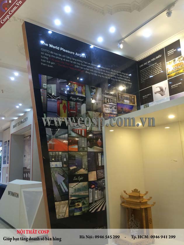 Thi công nội thất cửa hàng TBVS Cotto Vĩnh Phúc